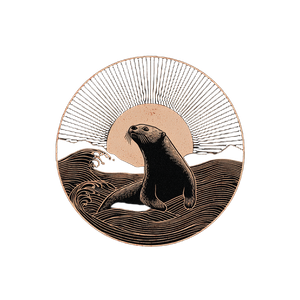 Stylized Otter Logo Vinyl Car Decal Sticker – Waterproof & UV-Resistant 6.826666666666667"