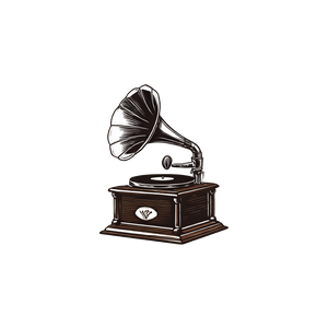 Phonograph Record Player Vinyl Car Decal Sticker – Waterproof & UV-Resistant 6.826666666666667"