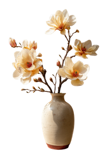 Magnolia Vase Still Vinyl Car Decal Sticker – Waterproof & UV-Resistant 8.96"