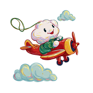 Baby Cloud Playing Vinyl Car Decal Sticker – Waterproof & UV-Resistant 3.4133333333333336"