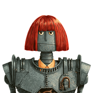 Iron Giant Wig Vinyl Car Decal Sticker – Waterproof & UV-Resistant 3.4133333333333336"