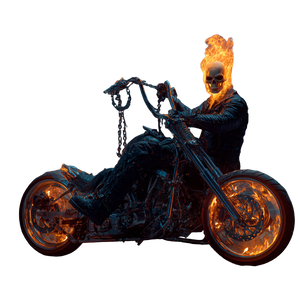Ghost Rider Biker V3 Vinyl Car Decal Sticker – Waterproof & UV-Resistant 3.4133333333333336"