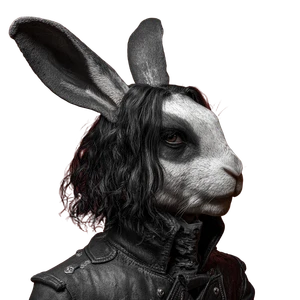 Jack Rabbit White Vinyl Car Decal Sticker – Waterproof & UV-Resistant 3.4133333333333336"