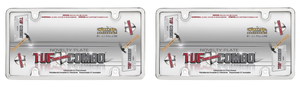 2x Tuf Combo License Plate Frame | Durable Chrome Finish | Clear Tuf Shield | UV Resistant | Easy Install