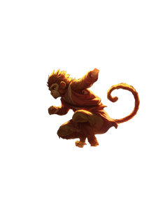 Fireball Monkey Vinyl Car Decal Sticker – Waterproof & UV-Resistant 8.213333333333333"