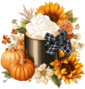 Pumpkin Spice Mug V2 Vinyl Car Decal Sticker – Waterproof & UV-Resistant 3.5733333333333333"