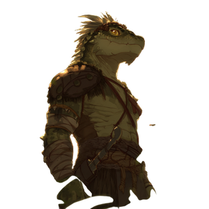 Lizardfolk Tribal Warrior Vinyl Car Decal Sticker – Waterproof & UV-Resistant 3.4133333333333336"