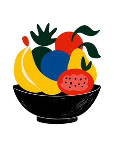 Colorful Fruits Bowl Vinyl Car Decal Sticker – Waterproof & UV-Resistant 4.16"