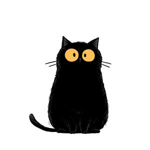 Cartoon Cat V35 Vinyl Car Decal Sticker – Waterproof & UV-Resistant 3.4133333333333336"