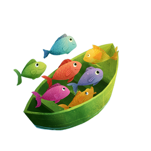 Happy Smiling Fishes Vinyl Car Decal Sticker – Waterproof & UV-Resistant 3.4133333333333336"