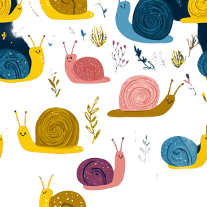 Cute Illustrated Snails Vinyl Car Decal Sticker – Waterproof & UV-Resistant 3.4133333333333336"