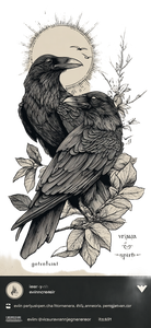 Raven Tattoo Design V3 Vinyl Car Decal Sticker – Waterproof & UV-Resistant 5.333333333333333"