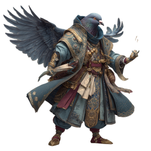 Pigeon-Human Wizard Vinyl Car Decal Sticker – Waterproof & UV-Resistant 3.4133333333333336"