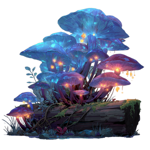 Glowing Mushroom Cluster V2 Vinyl Car Decal Sticker – Waterproof & UV-Resistant 6.826666666666667"