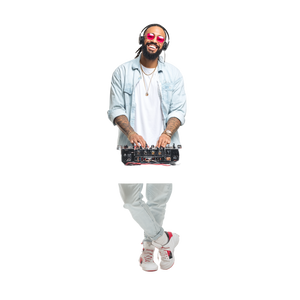 Bearded Dj Smiling Vinyl Car Decal Sticker – Waterproof & UV-Resistant 6.826666666666667"