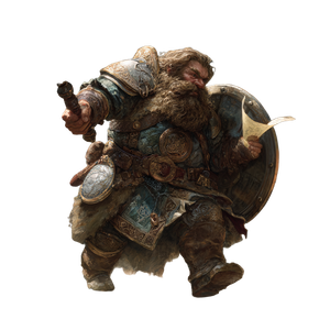 Dwarf Cleric Battle Vinyl Car Decal Sticker – Waterproof & UV-Resistant 3.4133333333333336"
