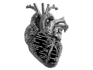 Metal Skeleton Heart Vinyl Car Decal Sticker – Waterproof & UV-Resistant 6.1866666666666665"