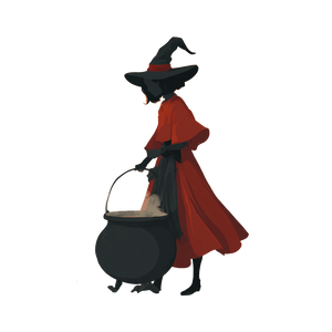 Witch Over Cauldron Vinyl Car Decal Sticker – Waterproof & UV-Resistant 3.4133333333333336"