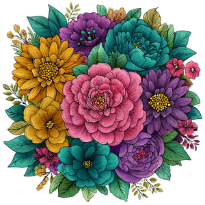 Mandala Bouquet Art Vinyl Car Decal Sticker – Waterproof & UV-Resistant 6.826666666666667"