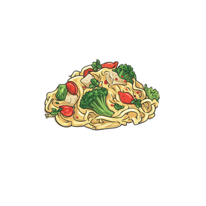 Isometric Pasta Plate Vinyl Car Decal Sticker – Waterproof & UV-Resistant 3.4133333333333336"