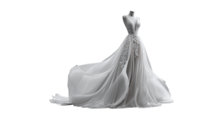 White Evening Gown Vinyl Car Decal Sticker – Waterproof & UV-Resistant 2.72"