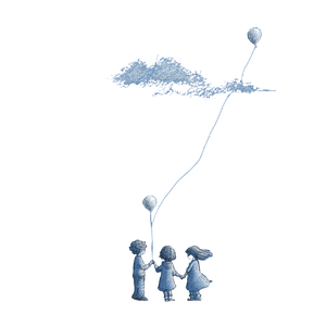 Children Sharing Illustration Vinyl Car Decal Sticker – Waterproof & UV-Resistant 3.4133333333333336"