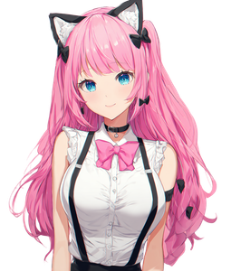Anime Catgirl Vtuber V3 Vinyl Car Decal Sticker – Waterproof & UV-Resistant 3.946666666666666
