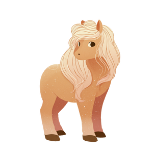 Kawaii Chibi Horse Vinyl Car Decal Sticker – Waterproof & UV-Resistant 3.4133333333333336"