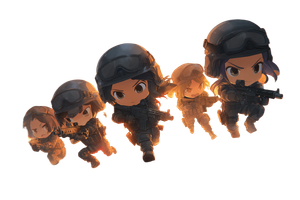 Chibi Counter Strike Vinyl Car Decal Sticker – Waterproof & UV-Resistant 5.97333333333333