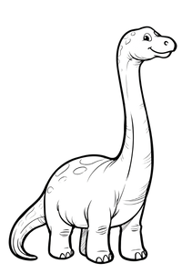 Cute Brachiosaurus Illustration Vinyl Car Decal Sticker – Waterproof & UV-Resistant 4.4