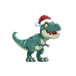 Christmas T-Rex Vinyl Car Decal Sticker – Waterproof & UV-Resistant 6.826666666666667"