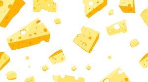 Cheese Illustration Vinyl Car Decal Sticker – Waterproof & UV-Resistant 5.4
