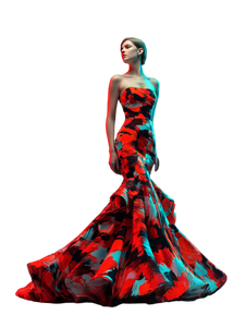 Versace Model Gown Vinyl Car Decal Sticker – Waterproof & UV-Resistant 8.213333333333333"