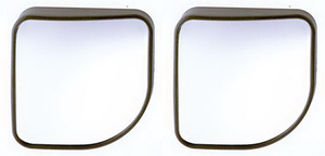 2x CIPA USA Black Manual Stick-On Hot Spot Mirror | 30 Percent More Visibility, Prevent Blind Spots, Fits Most Cars, Wide Angle View 2x CIPA USA Black Manual Stick-On Hot Spot Mirror | 30 Percent More Visibility, Prevent Blind Spots, Fits Most Cars, Wide Angle View