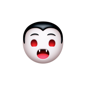 Vampire Emoji Vinyl Car Decal Sticker – Waterproof & UV-Resistant 3.4133333333333336"