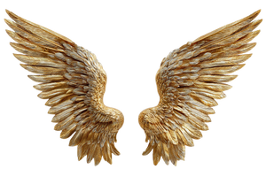 Golden Angel Wings V7 Vinyl Car Decal Sticker – Waterproof & UV-Resistant 2.986666666666667"