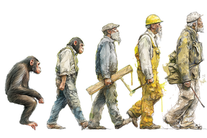 Human Evolution Sketch V2 Vinyl Car Decal Sticker – Waterproof & UV-Resistant 2.986666666666667"