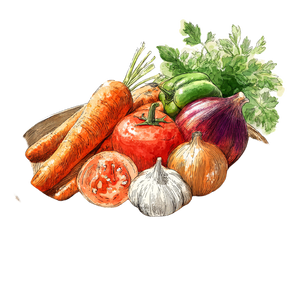 Vegetable Plate Illustration Vinyl Car Decal Sticker – Waterproof & UV-Resistant 3.4133333333333336"