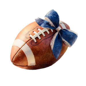 Bow-Adorned Football V3 Vinyl Car Decal Sticker – Waterproof & UV-Resistant 6.826666666666667"