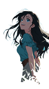 Anime Woman In Field Vinyl Car Decal Sticker – Waterproof & UV-Resistant 9.706666666666667"