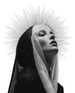 Veiled Gothic Portrait Vinyl Car Decal Sticker – Waterproof & UV-Resistant 8.0"