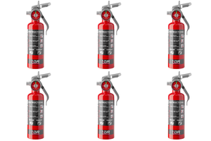 6x MAXOUT  1 Pound Fire Extinguisher | High Quality Steel, UL Rated 2-B:C, Compact, Easy to Use