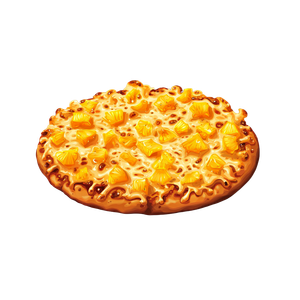 Cartoon Pineapple Pizza Vinyl Car Decal Sticker – Waterproof & UV-Resistant 3.4133333333333336"