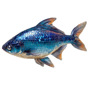 Blue-Silver Fish Vinyl Car Decal Sticker – Waterproof & UV-Resistant 6.826666666666667"