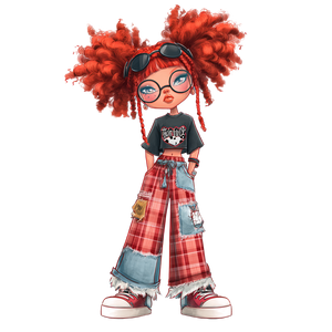Raggedy Ann Bratz Vinyl Car Decal Sticker – Waterproof & UV-Resistant 3.4133333333333336"