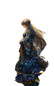 Graceful Kimono Maiden Vinyl Car Decal Sticker – Waterproof & UV-Resistant 9.17333333333333