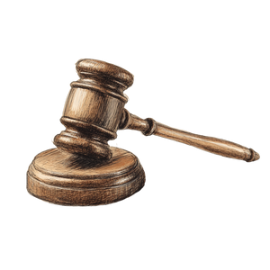 Wooden Judge'S Gavel V4 Vinyl Car Decal Sticker – Waterproof & UV-Resistant 3.4133333333333336"