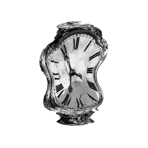 Distorted Clock Expressionism Vinyl Car Decal Sticker – Waterproof & UV-Resistant 3.4133333333333336"