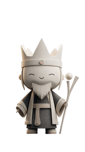 Chibi King Figurine Vinyl Car Decal Sticker – Waterproof & UV-Resistant 9.706666666666667"