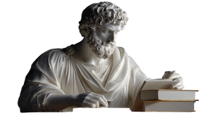 Philosopher At Laptop Vinyl Car Decal Sticker – Waterproof & UV-Resistant 5.4